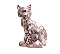 COMPUKAS Abstract Ceramic Fox Ornament Decorative Ceramic Animal Figurine for Living Room Shelf Adorable and Delicate Decor Sculpture