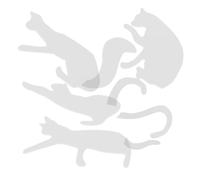 COMPUKAS Acrylic Cat Template Quilting Ruler for Sewing and Embroidery, Easy to Use with Design, for Beginners and Clothing Crafting in Embroidery and Making Clothes