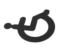 COMPUKAS Acrylic Restroom Wheelchair Disabled Sign with Sl inish and Lightweight Design for Easy Installation in Public Buildings and Offices, Suitable for People with Disabilities