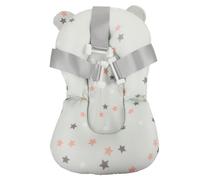 COMPUKAS Adjustable Bath Support Pad Non-Slip Floating Bathtub Cushion for Newborns Comfortable Sit and Lie Bath Seat with Wear-Resistant Safe Material Green Star Design