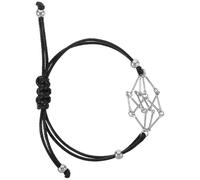 COMPUKAS Adjustable Crystal Holder Bracelet Cage with Metal Bamboo Link, Natural Raw Stone Pendant Rope Chain, Empty Cage Bracelet for Women and Men Jewelry