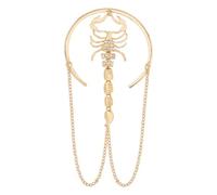 COMPUKAS Adjustable Open Upper Arm Cuff Bracelet for Women Vintage Gothic Geometric Design with Scorpion Accent Sturdy Band Jewelry for Wedding and Engagement One Fits