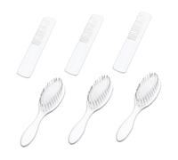 COMPUKAS Baby Hair Brush Set and Newborn Scalp Massager Comb for Infant Grooming, Plastic Material, Gentle Massage for Cradle Cap Treatment, Suitable for Boys and Girls, 3pcs Kit