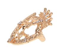 COMPUKAS Badge Functionality Craftsmanship Meticulous Versatile, and Crown Vintage in Lapel Pin with Horse Golden Zinc Alloy Crystal Brooch Pins for Featuring Men Suits Beer Festival