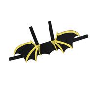 COMPUKAS Bat Wing Costume with Adjustable Sticky Strap Halloween Lightweight Felt Cloth Creative Black Bat Wings with Bell Pet for Dogs and Cats for Halloween Party