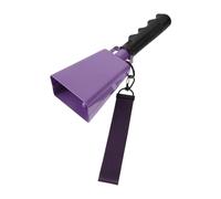 COMPUKAS Bell with Handle Volume Anti-slip Curved, and High Structure Large Violet Metal Cheering Noise Maker with Wrist Strap for Football Game Fans for School League and Professional