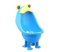 COMPUKAS Blue Boys Urinal with Groove Design Potty Training Stand and Smooth, Made of Pp Material, Featuring Large Suction Cups and 4 Detachable Supporting Feet, for Bathroom Use
