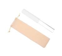 COMPUKAS Bowl Perfectly Sound Gifts Spiritual for Accessory Relaxation Singing Portable Tibetan Bowls Acrylic Mallet with Smooth Surface White Crafted Stick Random Color