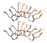 COMPUKAS Bracelets with Assorted Colours 10pcs Ethnic Style Hand Knitting Made of Comfortable Cotton Unique Wrist Bands Color for Birthday and Festival
