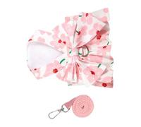 COMPUKAS Breathable Soft Pet Outfit with Trumpet Flower Print Stylish Clothing for Puppies for Daily Wear Special Occasions