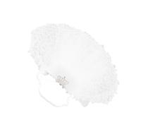 COMPUKAS Bridal Veil Non-woven Material White Adjustable with Crown Pattern Pet Charming and Beautiful Design for Cats Suitable for Cat Wedding Cosplay, Photo and Perform Costumes
