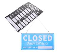 COMPUKAS Business Hours Open Signs Kit for Doors and Bank, Pvc Material with Layout and Erasable Feature, Store Business Operating Hours Sign in Assorted Colours