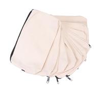 COMPUKAS Canvas Pencil Case Multipurpose Stationery Pouch Zipper Pouch 20pcs Convenient to Carry and Keeping Things Organized, Beige Canvas Material Random Color for Travel and School