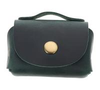 COMPUKAS Car Key Pouch Coin Purse Chic Leather Wallet with Practical Design Protects Data Lines Easy to Carry for Women Everyday Use Green