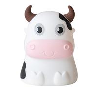 COMPUKAS Cartoon Cow Night Light Table Lamp Silicone Multipurpose Friendly Night Lamp for Room Decor and Nursing with 3.18x3.18x4.40inch Dimensions