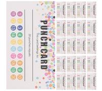COMPUKAS Cartoon Punch Cards with Motivational and Encouragement Features Reward Cards 50 Sheets Paper Material for Classroom Use to Students and Support Teachers