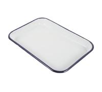 COMPUKAS Ceramic Baking Sheet Set Pancake Pan 13.76x9.43x0.98in Enamel Ceramic Rectangular Simple Elegant Dishwasher Safe Kitchen Meal Preparation Tray