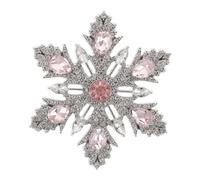 COMPUKAS Christmas Snowflake Brooch Snowman Pin Decorative Pin Rhinestone Brooch Cold Weather Sweater Lapel Christmas Snowflake Suit Jacket Lapel Zinc Alloy