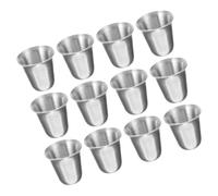 COMPUKAS Communion Cups with Elegant Craftsmanship 12pcs Stackable Stainless Steel 15ml Capacity and Highly Wear-Resistant Material for Religious Ceremonies and Church Use