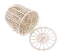 COMPUKAS Cotton and Jute Nesting Material with Basket for Birds Cage Bedding, Natural Yellow Jute, Soft Nest Supplies for Canaries, Finches, and Small Birds