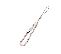 COMPUKAS Crystal Gem Phone Strap Beaded Phone Wristlet Charm for Ladies Mobile Decoration with Lobster Buckle