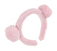 COMPUKAS Cute Plush Bear Ear Headband for Skincare and Cosplay, Ultra Soft Plush Material with Snug Fit to Hold Hair Away from Face, for Face Washing and Makeup Application
