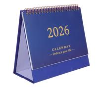 COMPUKAS Daily Flip Planner Desk Calendar with Coil Binding Standing Monthly Agenda Organizer for Office Home School Thick Paper Prevents Ink Bleed Elegant Modern Design for Efficient