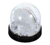 COMPUKAS DIY Snow Globe Photo Frame Kit with Blank Plastic Globe and Cardboard Base for Christmas and Birthday Celebrations