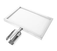 COMPUKAS Double Sided Stainless Steel Sign Holder Frame with Cover, Silver A4 Poster Display Holder for Warnings and Welcome Signs, Prevents Dampness, for Crowd Control and Retail Store