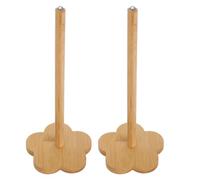 COMPUKAS Drop Spindle Top Whorl Yarn Spinner Bamboo 2PCS Stable Rotation Design for Yarn Making in Studio