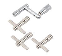 COMPUKAS Drum Key Set 4pcs Steel Lightweight Drum Tuning Keys with Plate Hand for Drumhead Replacement Essential Hand Drummer Tool for Acoustic