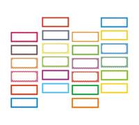 COMPUKAS Dry Erase Labels with Magnetic Back 24pcs Name Plates Magnetic and Easy to Write Pet Material for School Supplies and Market Use