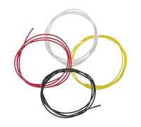 COMPUKAS Electric Guitar Instrument Cable with Silicone and Copper Wire 4pcs Enhanced Pickup Response and Outstanding Conductivity Assorted for Repair and Recording Purposes