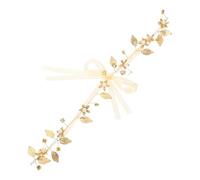 COMPUKAS Elegant Bridal Headband Crystal Rhinestones and Leaf Design, Lightweight Alloy Material for Women, for Festivals and Concerts as Holiday Or Photo Prop