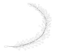 COMPUKAS Elegant Bridal Headband with Simulation Pearls and Rhinestones, Aluminium Alloy Material, Bright Luster, Easy to Put, for Wedding Party and Shows