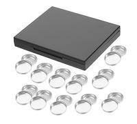 COMPUKAS Empty Eyeshadow Box Makeup Pallet Metal Plates for Eyeshadow Tray Holder Case Create Your Own for Daily Use