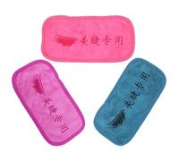 COMPUKAS Fabric Forehead Pads for Procedures 3pcs Soft and Comfortable Makeup Towels for Wiping Face and Forehead, Essential Lash Extension Accessories in Assorted Colors