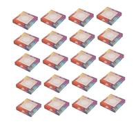 COMPUKAS False Eyelash Packaging Boxes 20 Sets Square Colorful Paper Boxes with Trays for Lash Storage and Display, Portable Empty Lash Organizers Suitable for Makeup Artists and Beauty Salon Use