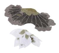COMPUKAS Floral Iron on Patches for Clothes and Bags, Polyester Material 2pcs Embroidered Peach Blossom Appliques Easy to Store, to Decorate Clothes or Cover Holes