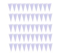 COMPUKAS Flower Wrap Cones Elegant Cone Shape White 50pcs Paper with Hollow out Lace Heart Design for Wrapping Flowers and Holding Birdseed, for Special Events and Weddings