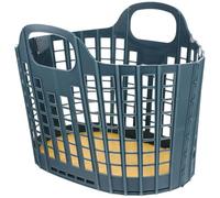 COMPUKAS Foldable Home Storage Basket with Handle Design, Lightweight Plastic Rectangular Fruit and Vegetable Carrying Basket, for Desktop Storage and Small Item Organisation