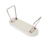 COMPUKAS Foldable Nail Arm Rest with Metal Bracket PU Leather Manicure Hand Pillow Wrist Support Cushion for Nail Art Travel Friendly Compact Design White Color with Kraft Paper Box