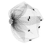 COMPUKAS Funeral Hair Clips Black Gauze Hairpins Wave Dot Pattern, Large Mesh Bobby Pin for Women and Girls, Daily Headwear for Mourning Occasions