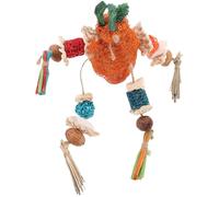 COMPUKAS Funny Hanging Bird Chewing Made of Wear and Break Resistant Loofah Sponge, Natural Parrot Cage for Chewing and Playing to Boredom
