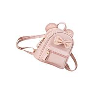 COMPUKAS Girls Mini Backpack Adorable Shoulder Bag with Bow Knot and Polka Dots, Lightweight Casual Schoolbag for Girls, Pink Cute Small Knapsack for Travel and Daily Use