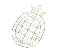 COMPUKAS Golden Iron Fruit Basket Pineapple Shape Wire Fruit Basket Bowl for Storage and Drying, Suitable for Candy and Vegetables in Living Room Or Bar