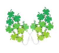 COMPUKAS Green Shamrock St Patrick's Day Earrings for Women Lucky Four-leaf Clover Dangle Jewelry Enamel Festival Accessories for Parties Dates and Weddings