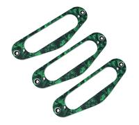 COMPUKAS Guitar Pickups Green Celluloid 3pcs Frame Pickup Mounting Single Coil Parts Fine Workmanship, Fit for Tl Style Electric for Guitars, for Guitarists