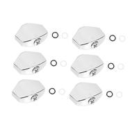 COMPUKAS Guitar Tuning Caps for Stringed Instruments and Electric Guitars Ensuring Accurate Pitch and Fixing Strings 6 Sets Silver Zinc Alloy for Graduation Period Gifts and Music
