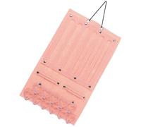 COMPUKAS Hair Bow Holder Organizer Wall Mounted Felt Headdress Storage Organizer Pink for Easy to Find and Store Hair Accessories in Bedroom Or Door